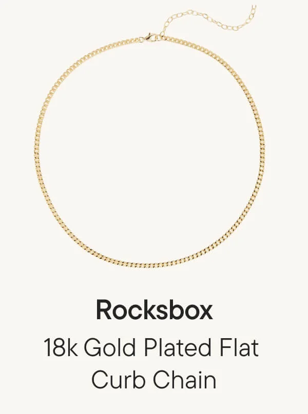 18k Gold Plated Flat Curb Chain