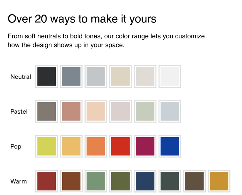 Over 20 ways to make it yours