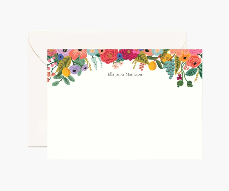 Image of Floral Personalized Stationery  - Garden Party