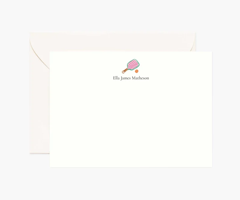 Image of Activities Personalized Stationery  - Pickleball