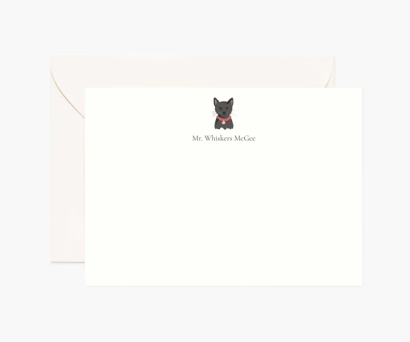 Image of Pets Personalized Stationery - Cat