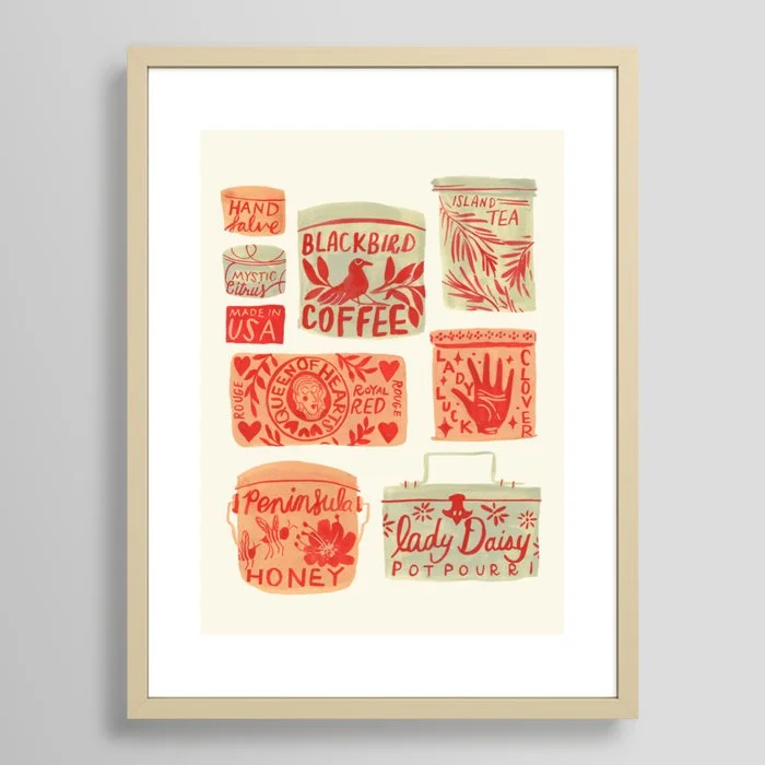 Antique Tins Framed Art Print Framed Art Print