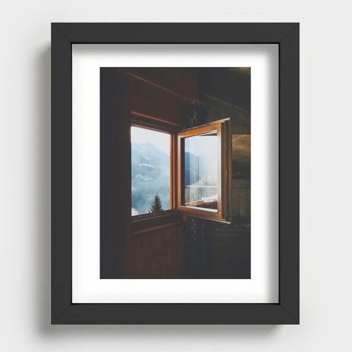 Dolomite Cabin Recessed Framed Print Recessed Framed Print