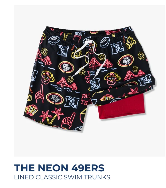 Lined Classic Swim Trunks: The Neon 49ers