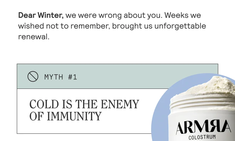 Myth 1: Cold is the enemy of immunity