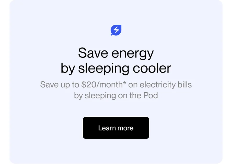 Save energy  by sleeping cooler