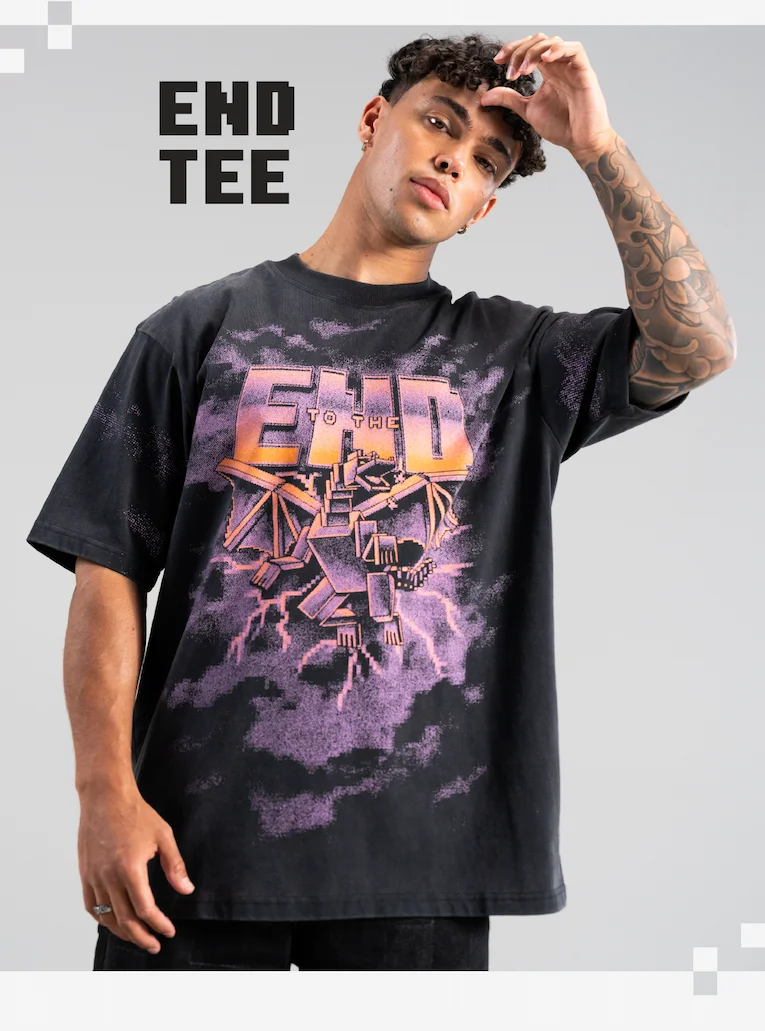 END TEE (pic of model wearing Cool Shirtz' The End Tee