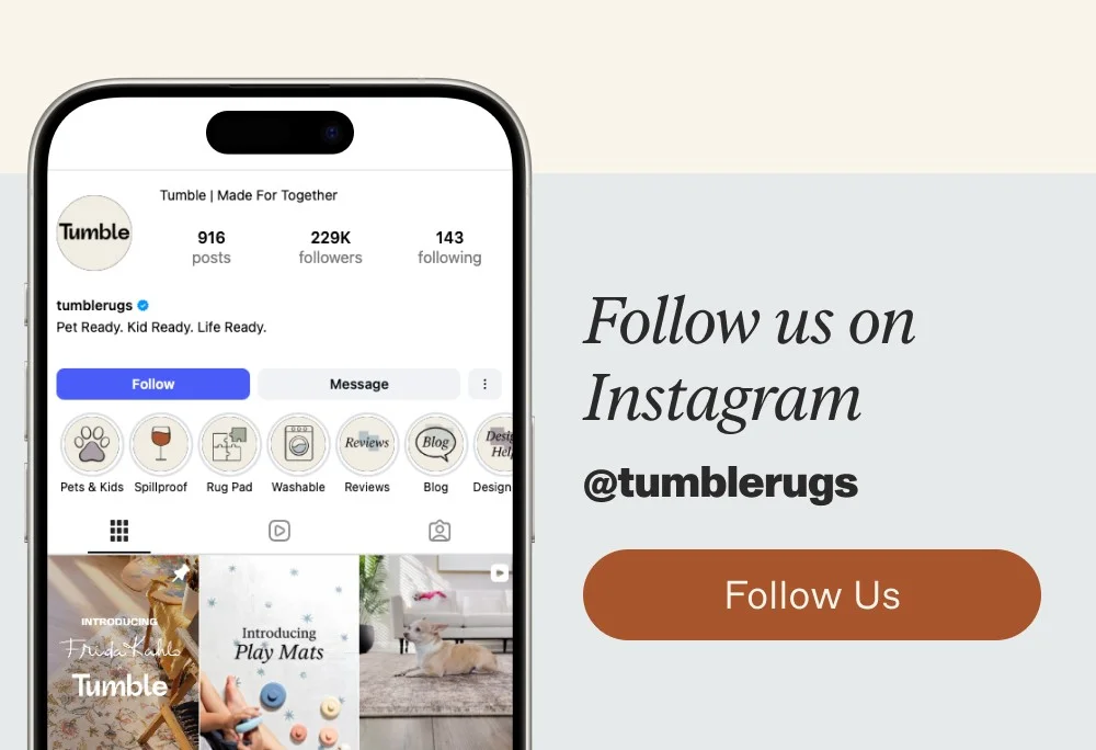 Follow us on Instagram @tumblerugs follow us