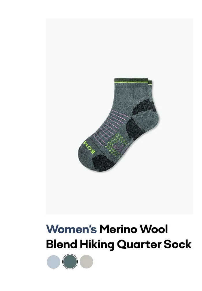 Women's Merino Wool Blend Hiking Quarter Sock