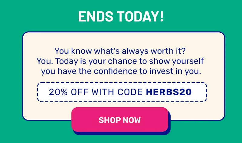 Use code HERBS20