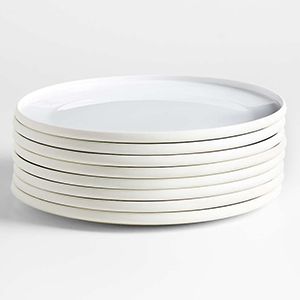 Tour White Porcelain Dinner Plates