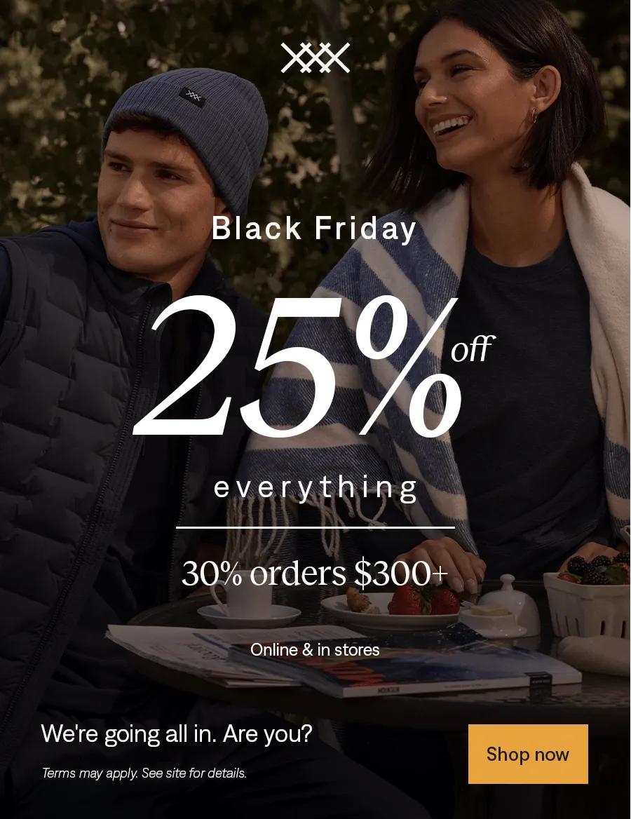 RHONE: Black Friday. 25% off everything + 30% orders $300+. Shop now