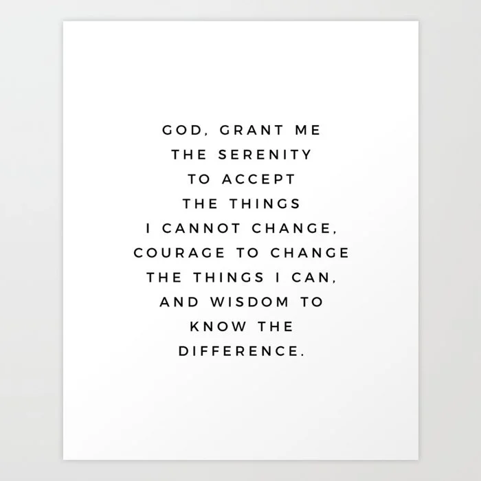 Serenity Prayer, Serenity Prayer Wall Art Bible Verse Scripture Christian Inspirational Quote Art Print Art Print