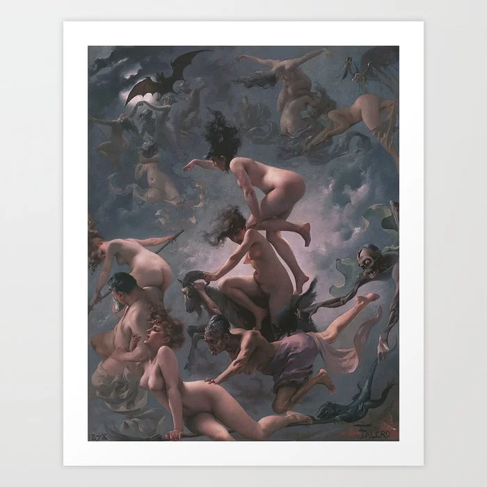 WITCHES GOING TO THEIR SABBATH / THE DEPARTURE OF THE WITCHES - LUIS RICARDO FALERO Art Print Art Print