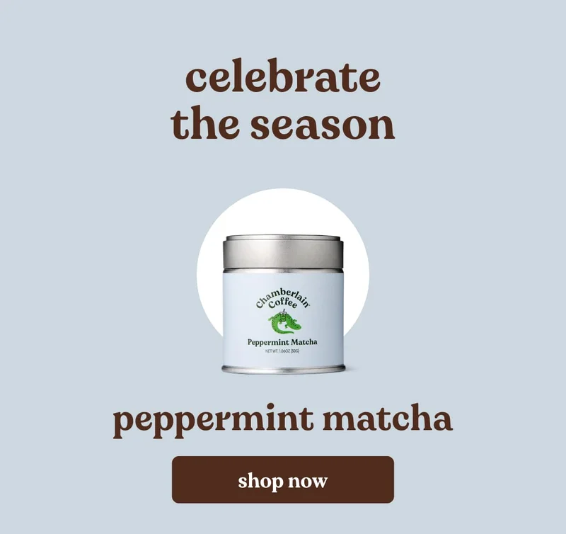 peppermint matcha. shop now.