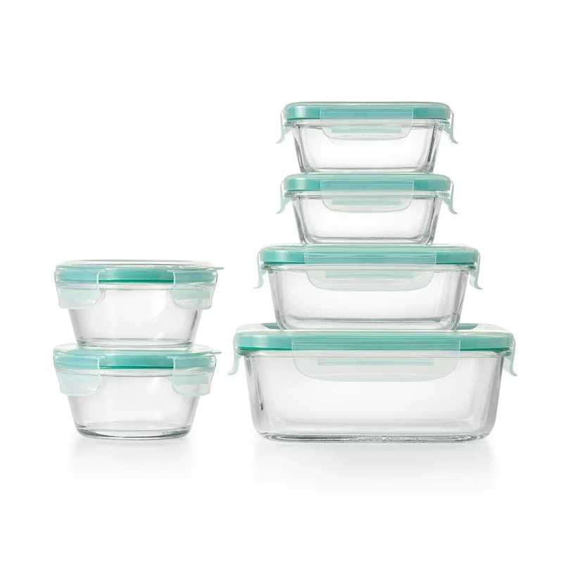 Image of OXO Good Grips 12 Piece Smart Seal Glass Container Set