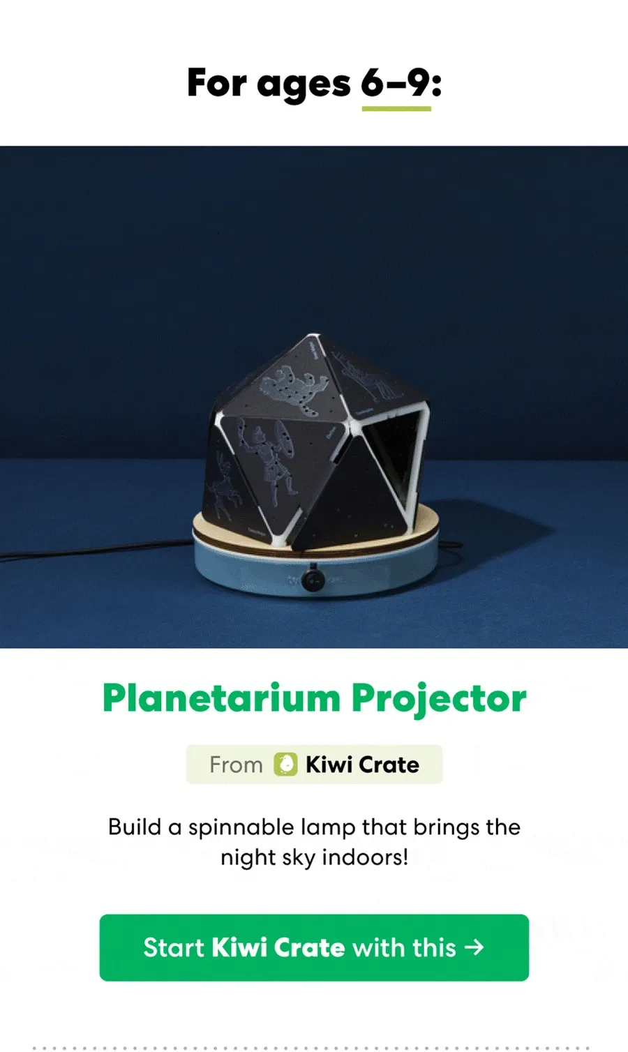 For ages 6-9: Planetarium