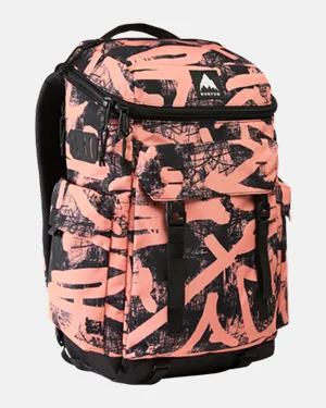 Burton Annex 2.0 28L Backpack in a coral and black print