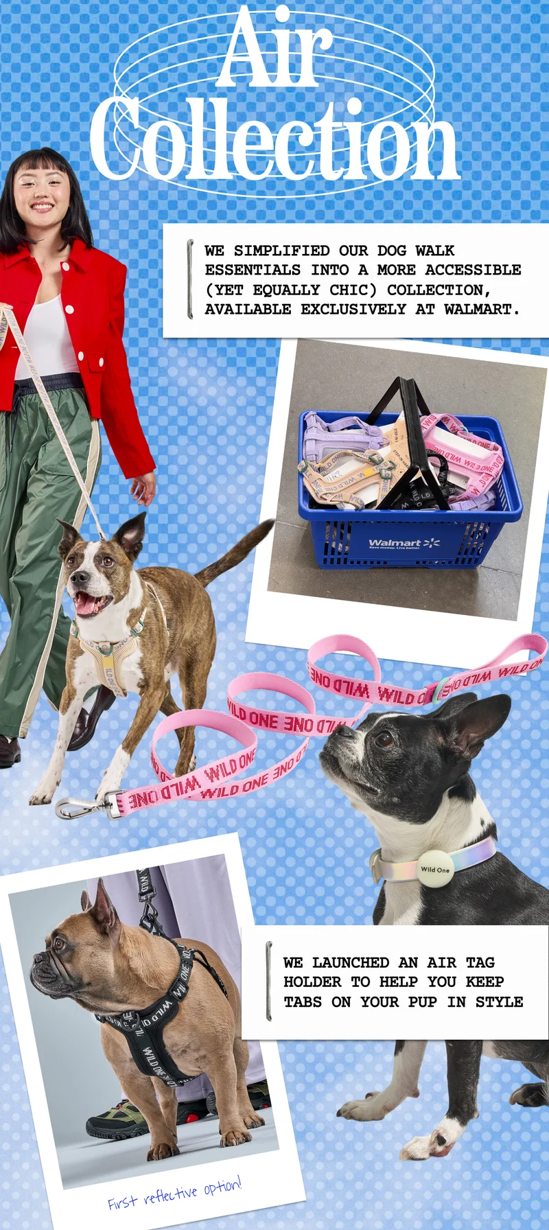 We simplified our dog walk essentials into a more accessible (yet equally chic) collection, available exclusively at Walmart.