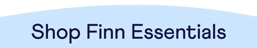 Text: Shop Finn Essentials