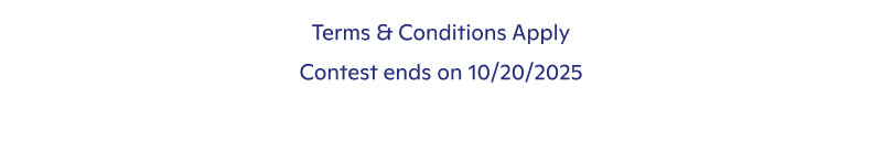 Terms and conditions apply