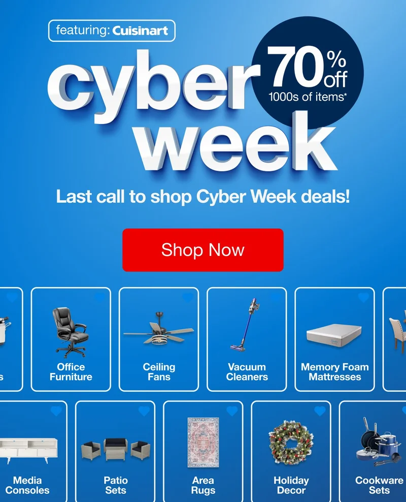 Cyber Week — Shop Now!