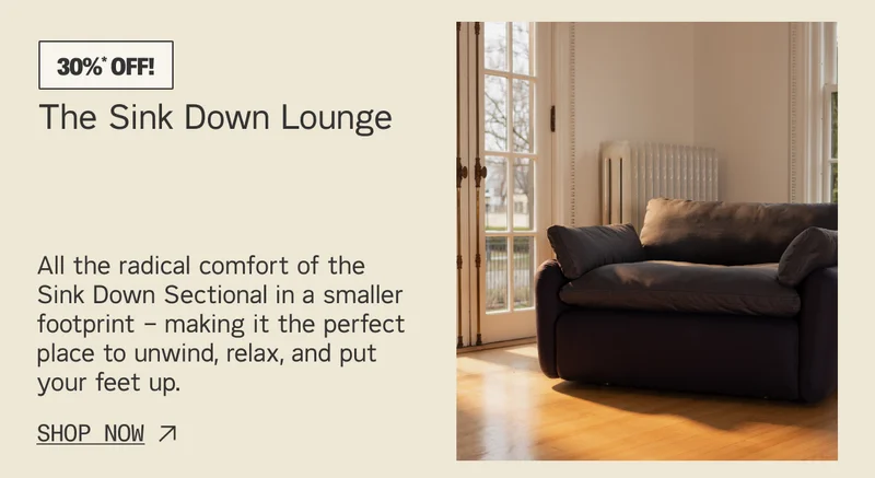 Save 30%* on The Sink Down Lounge Chair