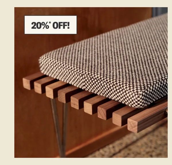 Save 20% on The Acton Slat Bench