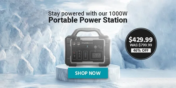 Stay powered with our 1000W Portable Power Station