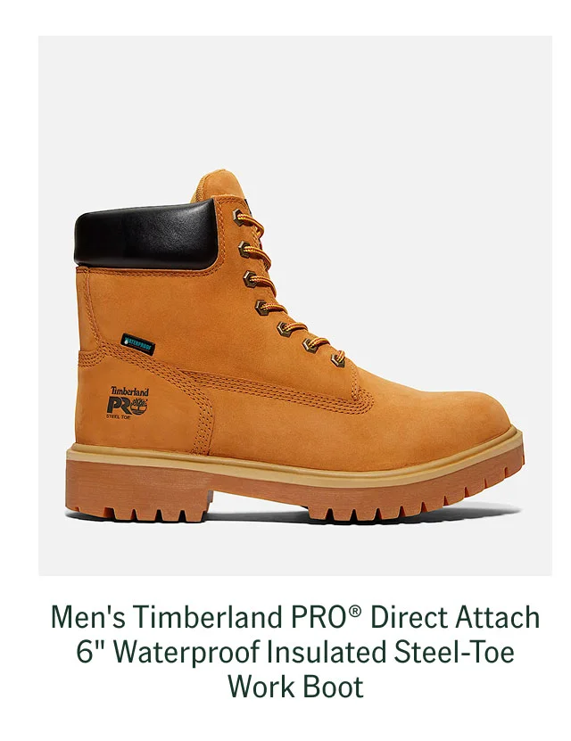 Men's Timberland PRO Direct Attach 6" Waterproof Insulated Steel-Toe Work Boot
