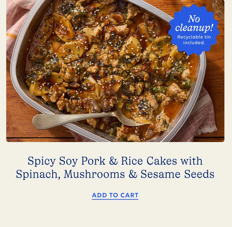 Spicy Soy Pork and Rice Cakes | Add to Cart