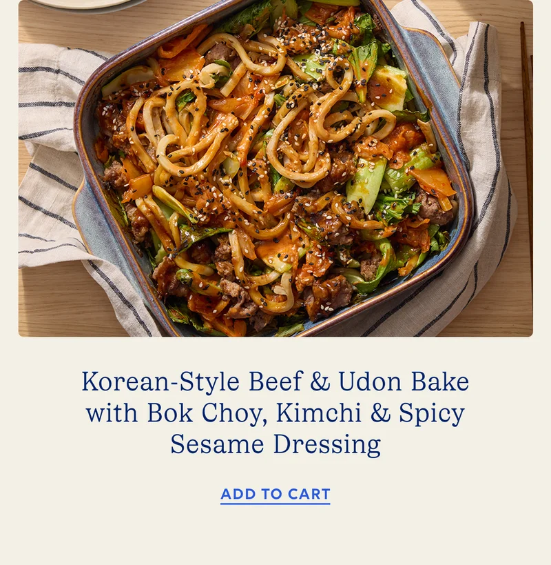 Korean Style Beef and Udon Bake | Add to Cart