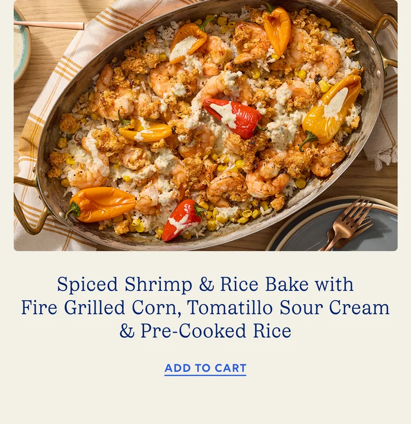 Spiced Shrimp and Rice Bake | Add to Cart