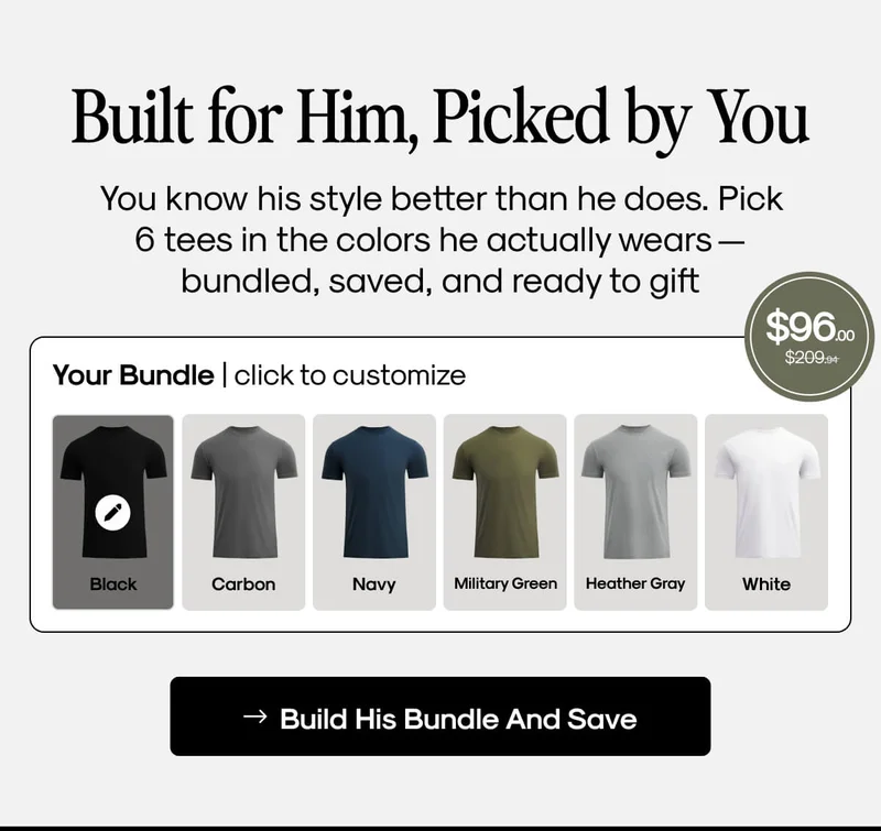 Build His Bundle and Save
