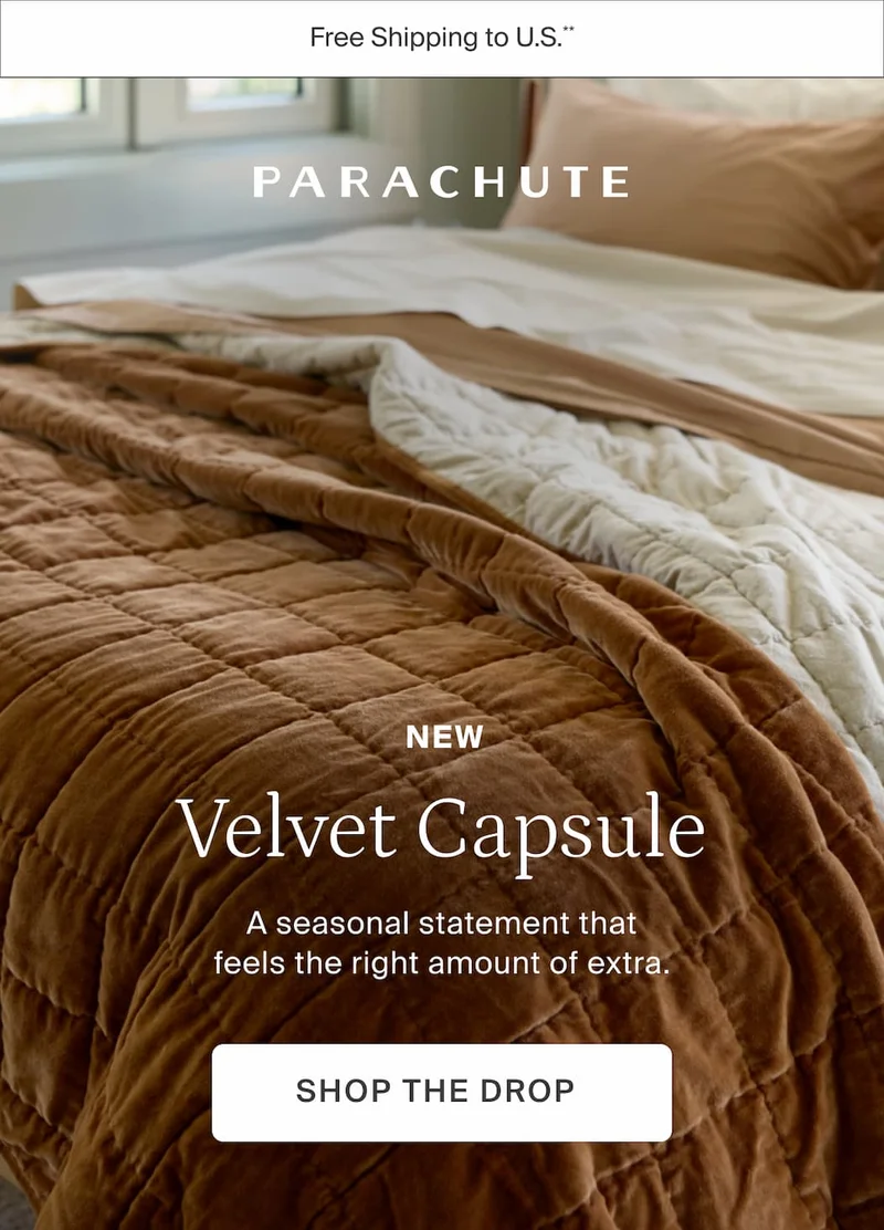 New Velvet Capsule. A seasonal statement that feels the right amount of extra. Shop the drop.