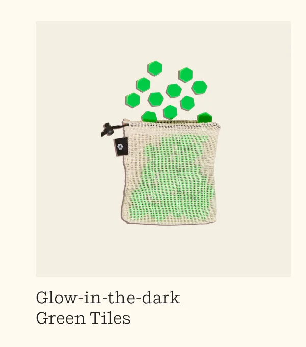 Glow-in-thedark Green tiles
