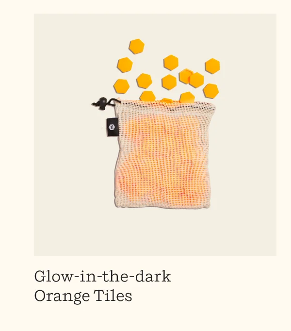 Glow-in-the-dark orange Tiles