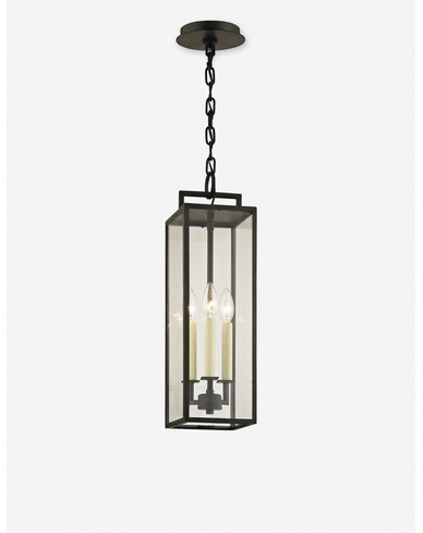 Judy Outdoor Pendant Light-Black / 6"Dia