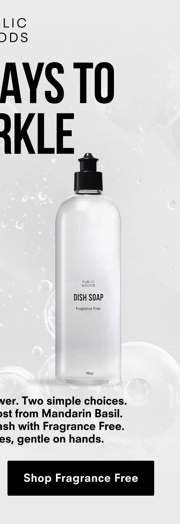 Frafrance Free Dish Soap