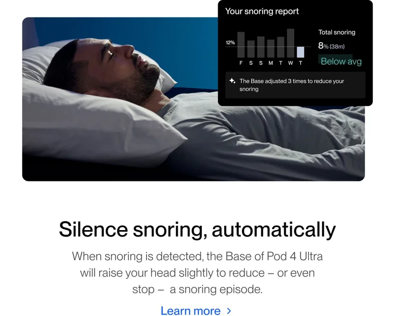 Silence snoring, automatically | Learn More