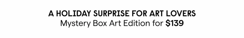 A holiday surprise for art lovers Mystery Box Art Edition for $149