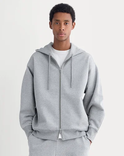 Image | Luxe Fleece Full-Zip Hoodie | Vintage Heather Grey