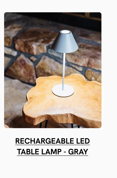 Rechargeable LED Table Lamp - Gray