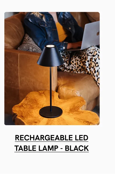 Rechargeable LED Table Lamp - Black