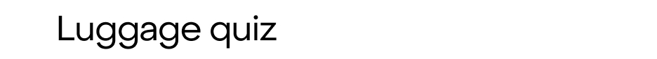 Luggage quiz