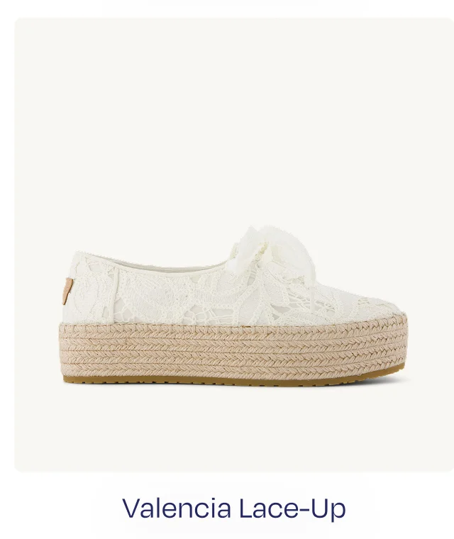 Valencia Lace-Up Platform Espadrille