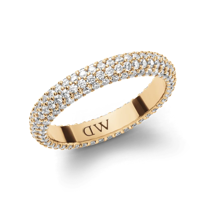 Image of Pavé Crystal Ring Gold