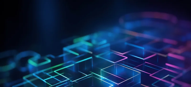 Neon abstract blocks