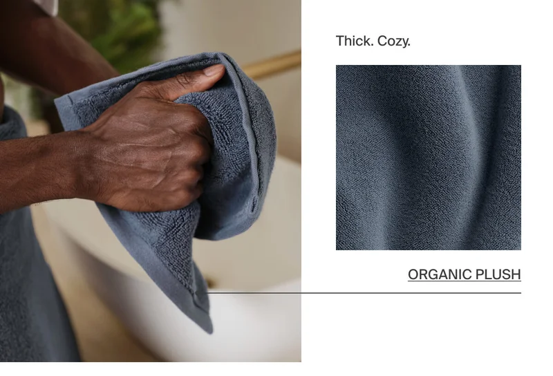 thick and cozy, shop organic plush