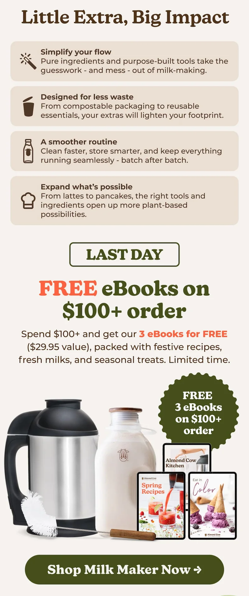 Last Day for Free eBooks on $100+ order
